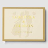 Elegant Ballroom Vintage Ivory Wedding Gästebuch (Vorderseite)