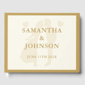 Elegant Ballroom Vintage Ivory Wedding Gästebuch (Vorderseite)