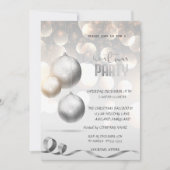 Elegant Balls Bokeh Company Weihnachts-Party Einladung (Vorderseite)