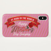 Elegant Banner Happy Mother Day IPhone Case (Rückseite (Horizontal))