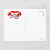 Elegant Banner Happy Mother Day Postcard Postkarte (Rückseite)
