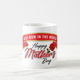 Elegant Banner Happy Mother Day Tasse