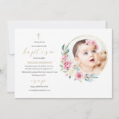 Elegant Baptism Religious event custom photo Invit Einladung (Vorderseite)