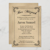 Elegant Bar Mitzvah Einladungen (Vorne/Hinten)