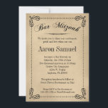 Elegant Bar Mitzvah Einladungen<br><div class="desc">Diese formelle und elegante Bar Mitzvah-Einladung reicht bis in die Vergangenheit zurück,  hat aber noch einen Hauch von einem Coolen Faktor. Neutraler Hintergrund im Vintagen Papierstil mit schwarzer Schrift und Schrift.</div>