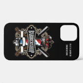 Elegant Barbershop Logo Case-Mate iPhone Case (Rückseite (Horizontal))