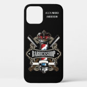 Elegant Barbershop Logo Case-Mate iPhone Case (Rückseite)