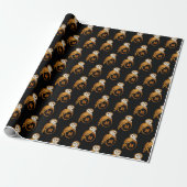 Elegant Barn Owl Monogram Geschenkpapier (Ungerollt)