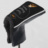 Elegant Barn Owl Monogram Golf Headcover (3/4 Vorderseite)