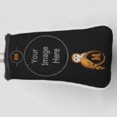 Elegant Barn Owl Monogram Golf Headcover (Vorderseite)