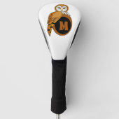 Elegant Barn Owl Monogram Golf Headcover (Vorderseite)