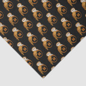 Elegant Barn Owl Monogram Seidenpapier (Ausschnitt)