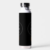 Elegant Barn Owl Monogram Trinkflasche (Links)