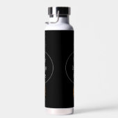 Elegant Barn Owl Monogram Trinkflasche (Rechts)