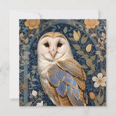 Elegant Barn Owl William Morris Inspiriert (Vorderseite)
