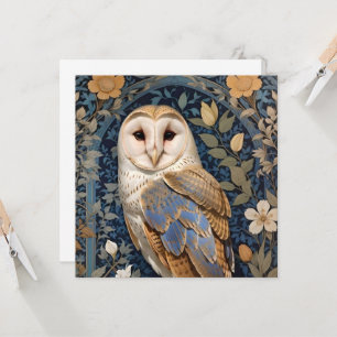 Elegant Barn Owl William Morris Inspiriert
