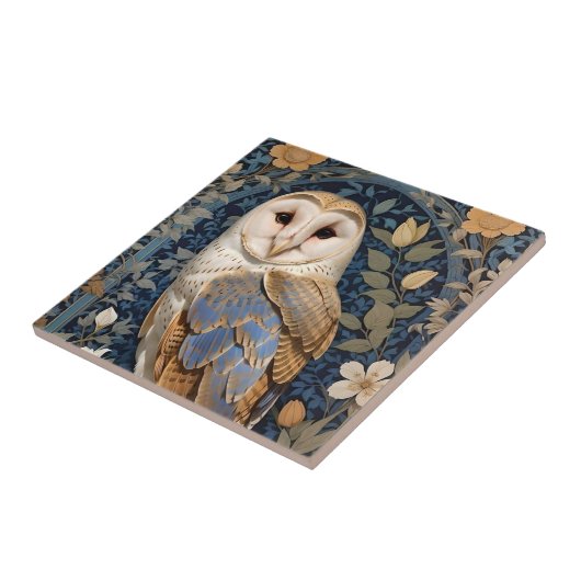 Elegant Barn Owl William Morris Inspiriert Fliese (Seite)
