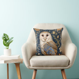 Elegant Barn Owl William Morris Inspiriert Kissen
