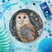 Elegant Barn Owl William Morris Inspiriert Pappteller (Party)