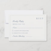 Elegant Baroque Crest Wedding RSVP Card Karte (Rückseite)