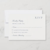 Elegant Baroque Flower Wedding RSVP Card Karte (Vorderseite)