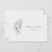 Elegant Baroque Flower Wedding RSVP Card Karte (Rückseite)