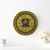 Elegant Baroque Gold Sicilian Trinacria Große Wanduhr (Zuhause)