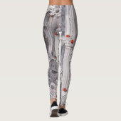 Elegant Baroque Marble Pillar & Red Ladybug Art Leggings (Rückseite)