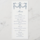 Elegant Baroque Ornament Wedding Menu Menükarte (Vorderseite)