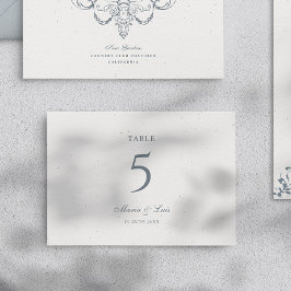 Elegant Baroque Wedding Set I Table Number Card Tischnummer