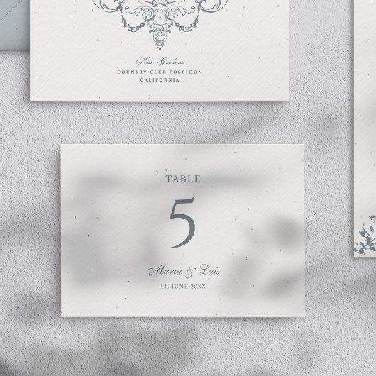 Elegant Baroque Wedding Set I Table Number Card Tischnummer
