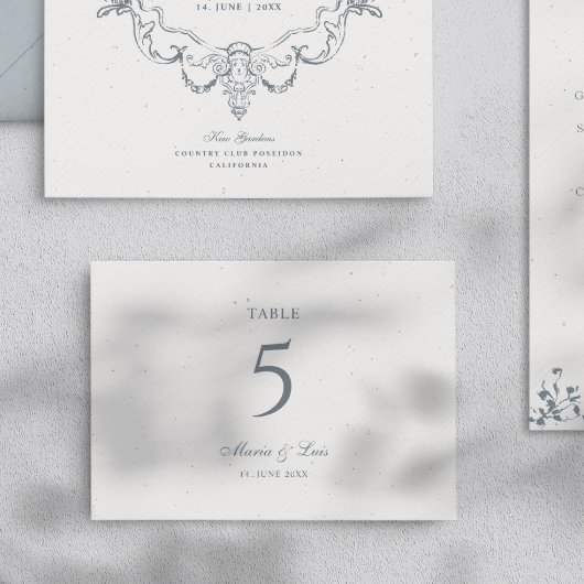 Elegant Baroque Wedding Set I Table Number Card Tischnummer