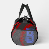 Elegant baseball Modern Black red and purple Duffle Bag (Rechts)