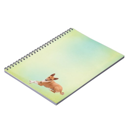 Elegant Basenji Dog Notebook Notizblock (Linke Seite)