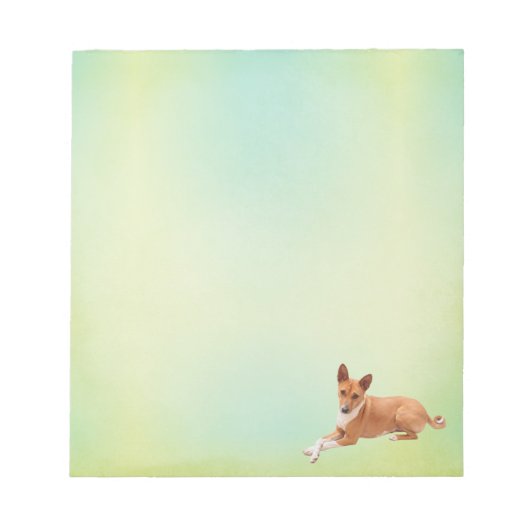 Elegant Basenji Dog Notepad Notizblock (Vorderseite)