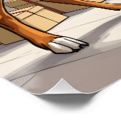 Elegant Basenji Dog Nutcracker Modern Christmas Poster (Ecke)