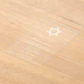 elegant Bat Mitzvah Acryleinladungen (Ablage )