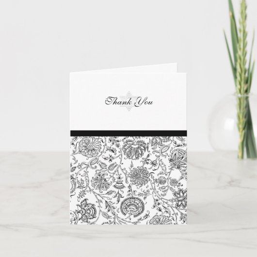 Elegant Bat Mitzvah Dankeschön Karten (Vorderseite)