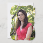 ELEGANT BAT MITZVAH Mini rustikale Goldkonfetti pi Einladung (Rückseite)