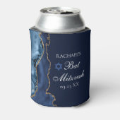 Elegant Bat Mitzvah Party Navy Blue Gold Custom Dosenkühler (Kanne Rückseite)