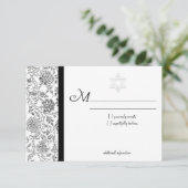 Elegant Bat Mitzvah RSVP Cards Karte (Stehend Vorderseite)