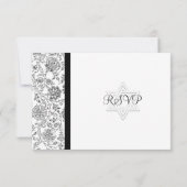 Elegant Bat Mitzvah RSVP Cards Karte (Rückseite)