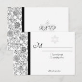 Elegant Bat Mitzvah RSVP Cards Karte (Vorne/Hinten)