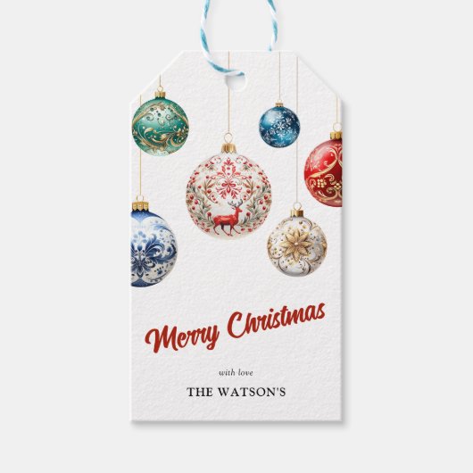 Elegant Bauble Festivals Geschenkanhänger (Vorderseite)