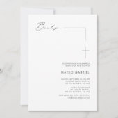 Elegant Bautizo | Mexikanische Taufe auf Spanisch Einladung (Vorderseite)