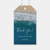 Elegant Beach Blue Ocean Vielen Dank Gastgeschenk Geschenkanhänger (Vorderseite)