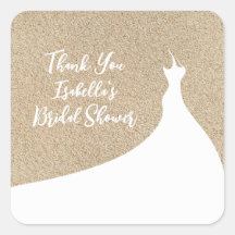 Elegant Beach Brautparty Sticker weiß