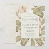 Elegant Beach Coastal Engagement Party  Einladung (Vorne/Hinten)