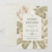 Elegant Beach Coastal Rehearsal Dinner Einladung (Vorne/Hinten)