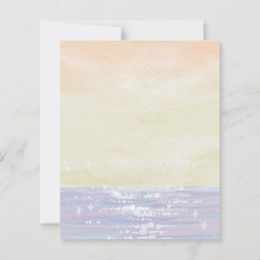 Elegant Beach Destination Wedding Save the Date (Rückseite)